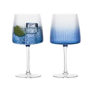 Anton Studios Empire Set of 2 Gin Glasses Blue