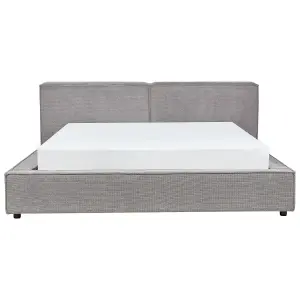 Fabric EU Super King Size Bed Grey LINARDS