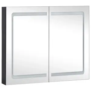 Berkfield LED Bathroom Mirror Cabinet 80x12.2x68 cm