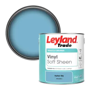 Leyland Trade Vinyl Soft Sheen Walls & Ceilings Emulsion Paint Harbor Sky (PPG1238-4) - 2.5L