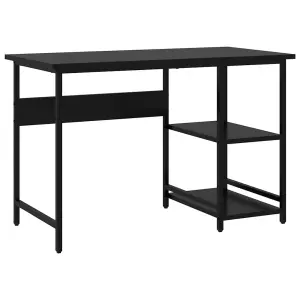 Berkfield Computer Desk Black 105x55x72 cm MDF and Metal