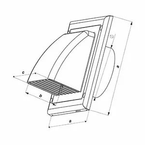 Cowled Gravity Flap 125mm Wall Outlets