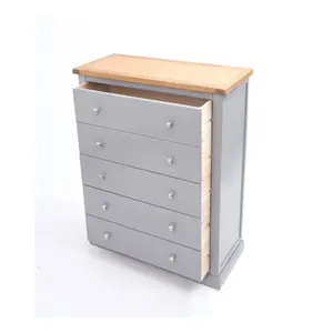 Rocca 5 Drawer Chest of Drawers Chrome Knob