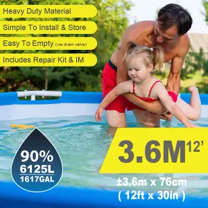 Avenli 12ft Round Steel Family Pool