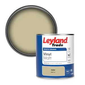 Leyland Trade Vinyl Matt Walls & Ceilings Emulsion Paint Safari (PPG11-27) 1L