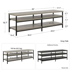 Elmwood TV-Stand Distressed Grey Oak