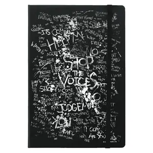 Grindstore Stop The Voices A5 Notebook Black/White (One Size)