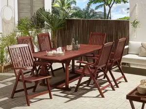 Garden Table Wood Dark Wood TOSCANA