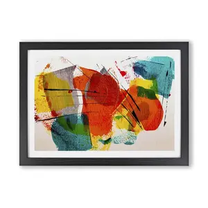 Abstract Vol.479 by S.Johnson - Single Picture Frame Painting Black / 24cm H x 33cm W x 2cm D