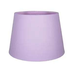 Traditional Linen Fabric Drum Shade for Pendant & Lampshade Lilac / 19cm H x 30cm W x 30cm D