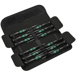 Wera 073675 Kraftform Micro 12 Piece Precision Screwdriver Set In Pouch