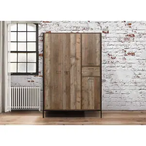 Birlea Urban 4 Door Wardrobe Rustic