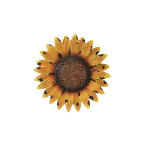 Terrastyle Yellow Metal Sunflower Garden ornament (H)0.45cm