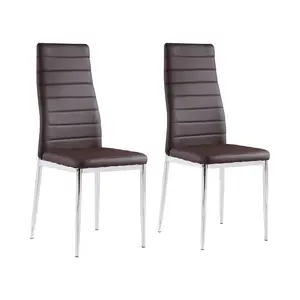 Ginnifer Upholstered Dining Chair (Set of 6) White / Chrome