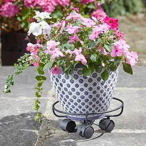 25cm Metal Plant Pot Caddy Mover