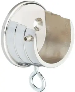 Dunelm Pair Of Recess Brackets, Silver, Satin Steel, Metal