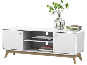 Loft24 Cassie TV-Stand with 2 Doors White