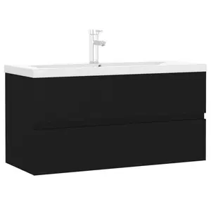 Audreigh 100mm Wall Hung Single Vanity Black