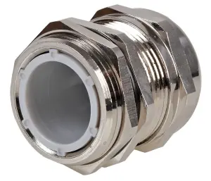 PRO POWER - PG-MA PG21 Brass Nickel Plated Cable Gland 14-18mm Dia.