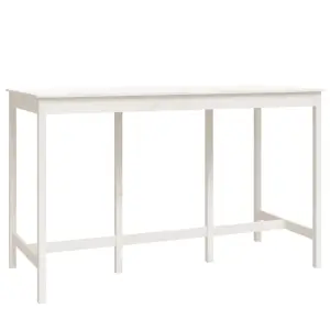 Berkfield 9 Piece Bar Set White Solid Wood Pine