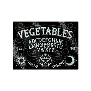 Grindstore Vegetables Ouija Gl Rectangular Chopping Board Black/Mint/Brown (One Size)