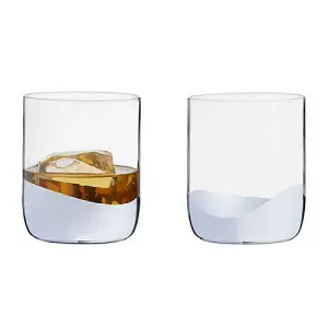 Anton Studios Wave Set of 2 DOF Tumblers Silver