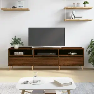 Berkfield TV Cabinet Brown Oak 150x30x44.5 cm Engineered Wood