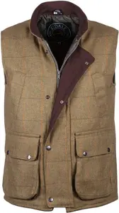 Rydale Men's Tweed Gilet - Derby Tweed - Mid Check 2XL