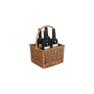 Double Steamed 4 Bottle Drink Wine Basket