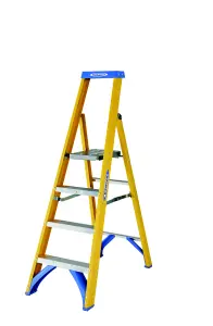 Werner 4 tread Fibreglass Platform step Ladder (H)1540m