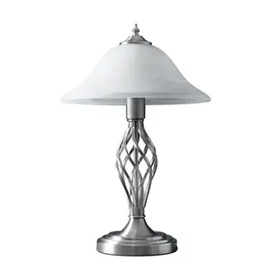 Mancini 49cm Table Lamp Brushed Chrome