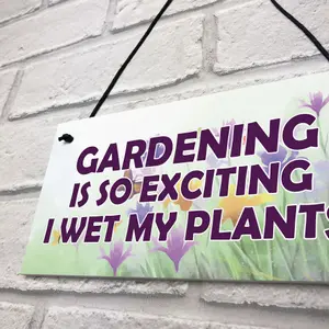 Funny Garden Sign Hanging Plaque Summerhouse Shed Home Decor