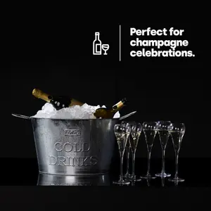 GALVANISED ICE BUCKET & CHAMPAGNE BATH