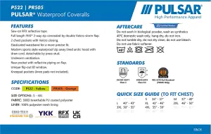 PULSAR High Visibility Rail Spec Waterproof Coverall