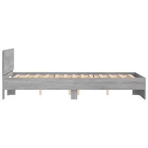 Berkfield Bed Frame without Mattress Grey Sonoma 135x190 cm Double