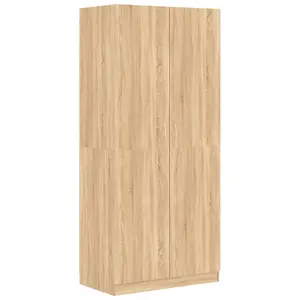 Wardrobe Sonoma Oak 90x52x200 cm Engineered Wood