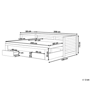 Wooden EU Single to Super King Size Daybed with Storage White CAHORS