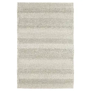 Plain Cream Stripe Handmade Luxurious Modern  Easy to Clean Rug For Bedroom LivingRoom and Dining Room -240cm X 330cm