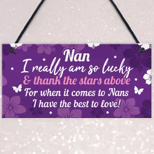 Red Ocean Keepsake Gifts For Nan Nanny Birthday Christmas Plaque Gift From Grandchildren Grandparent Plaque