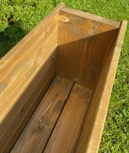 Large Tall Wooden Planter Herb Box Patio Trough Plant Flower Pot Heavy Duty READY MADE