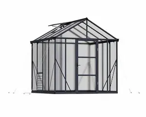 Greenhouse Glory 8 x 8 - Polycarbonate - L244 x W253 x H268.5 cm - Grey