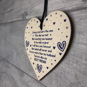 Valentines Day Gift Or Anniversary Gift For Husband Wooden Heart Love Sign Best Friend Gift