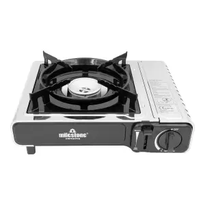 Milestone Camping Stainless Steel Gas Powered Camping Stove