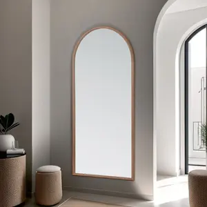 Oak Full Length Arched Wall Mirror 180x80cm