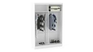 Birlea Lynx 2 Door Sliding Wardrobe With Mirror White & Grey