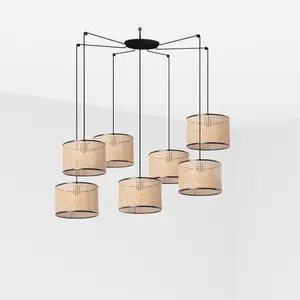 Luminosa Mambo Cylindrical Pendants Beige, E27