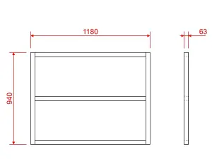 Wooden shed bases 4x3 (W-118cm x D-94cm), made of 38mm x 63mm