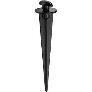 Outdoor Garden Earth Ground Spike for Flood Lights - Black Polycarbonate