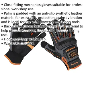 Premium Large Mechanics Anti-Collision Gloves for Knuckle and Finger Protection