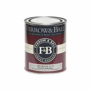 Farrow & Ball Estate Off-Black No.57 Eggshell Paint, 750ml